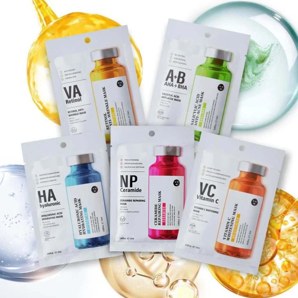 5-in-1 Essential Glow Masks Bundle – SevenDaySkin